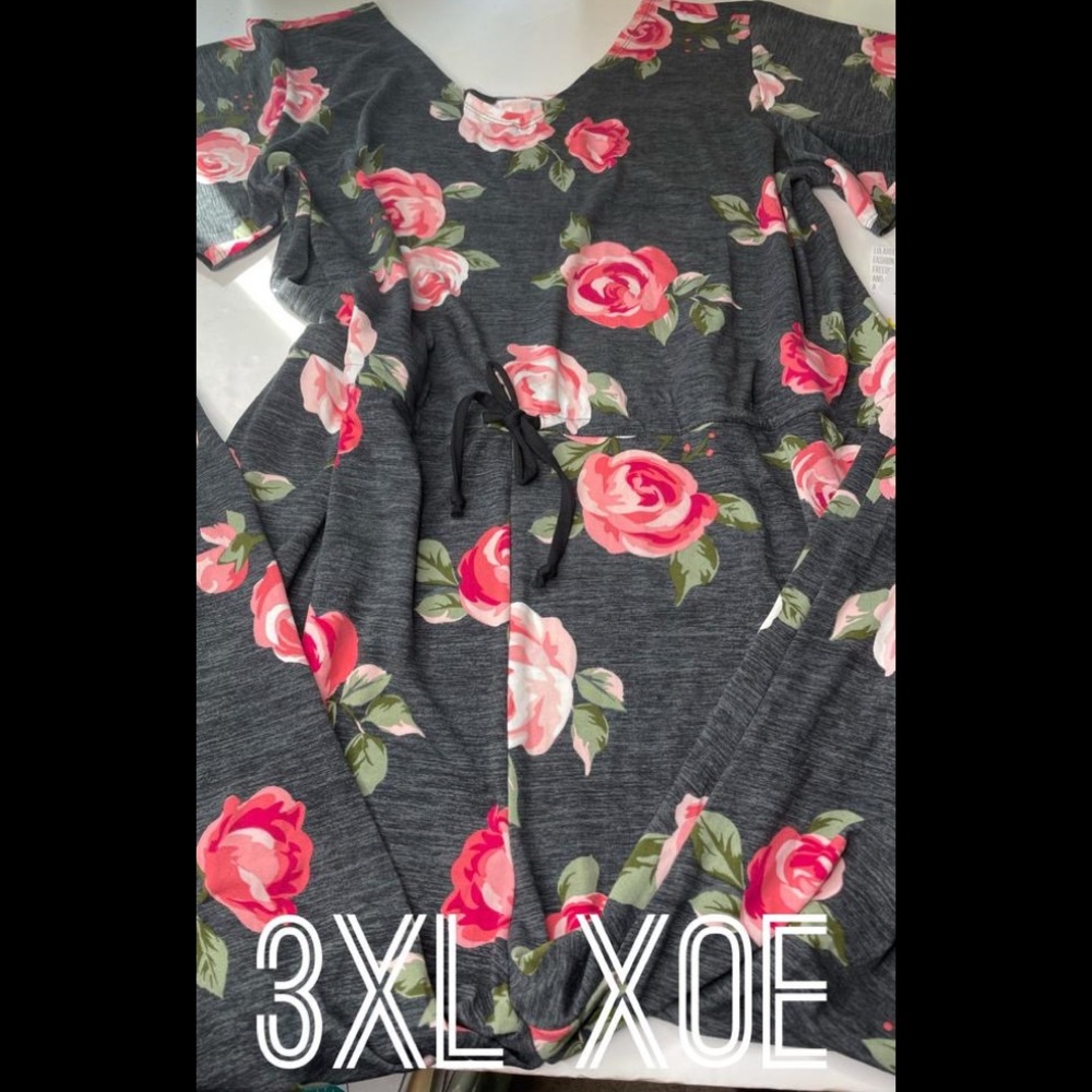 Lularoe 3xl floral Xoe jumpsuit jump suit romper NWT xxxl